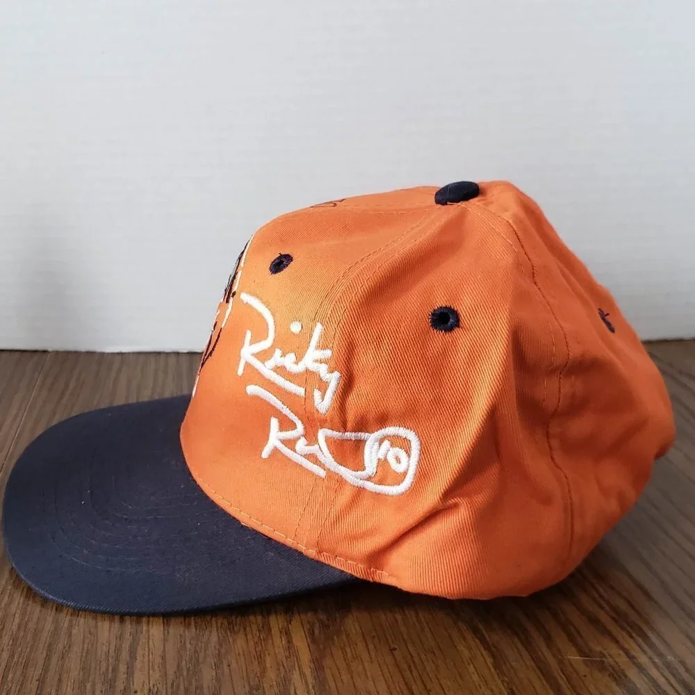 Vintage Ricky Rudd Signed Hat Orange Tide Taurus Adjustable Baseball Cap
